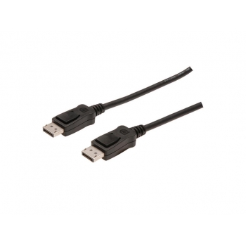 Connecton Cable DisplayPort 1.2, 4K UHD w/interlock, Type DP/DP M/M black 1,8m