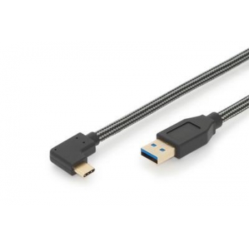Cable USB 3.1 Gen.2 SuperSpeed+ 10Gbps Type USB C 90Â°/A M/M angled black 1m