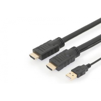 Cable HDMI HighSpeed with Ethernet & amplifier 4K 60Hz UHD HDMI A/A M/M 15m