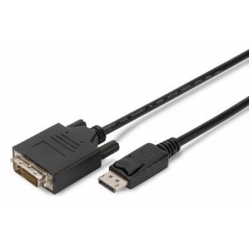 Cable Displayport w/interlock 1080p 60Hz FHD Type DP/DVI-D (24+1) M/M black 2m