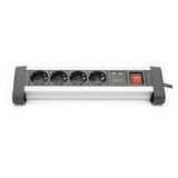 DIGITUS 4-way office socket strip with 2x USB ports