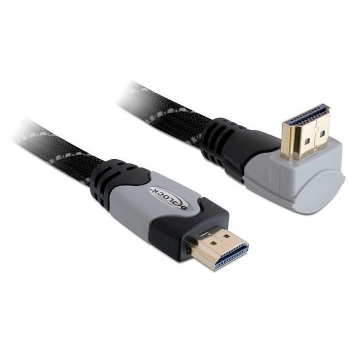 Delock Cable High Speed HDMI with Ethernet HDMI A male > HDMI A male angled 1m