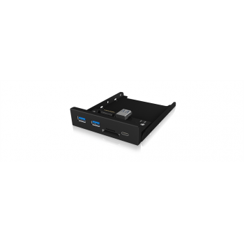 IcyBox 3x Port USB 3.0 Hub (2x USB 3.0, 1x USB Type-C), miniSD/SD card reader