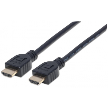 Manhattan Cablu monitor HDMI/HDMI V2.0 M/M Ethernet 2m negru
