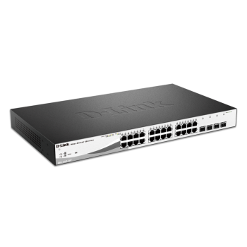 D-Link 28-Port Gigabit PoE+ Smart Switch inclusiv 4 SFP Porturi