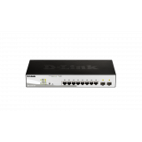 D-Link 10-Port Gigabit PoE+ Smart Switch inc. 2 SFP Ports POE budget 130W