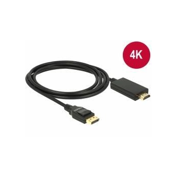 Delock Cablu Displayport 1.2 tatÄƒ - High Speed HDMI-A tatÄƒ pasiv 4K, 2m; negru