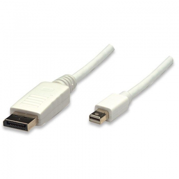 Techly Monitor cable Mini DisplayPort/DisplayPort, M/M, white, 1m
