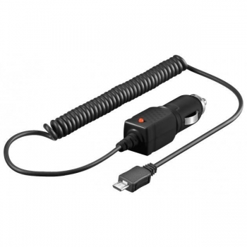 Techly Car micro-USB charger 5V 1A, 12/24V, black