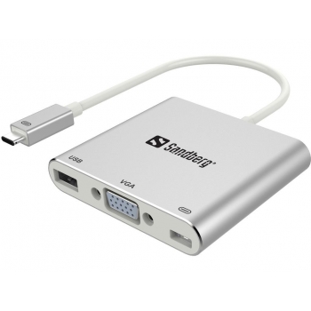 Sandberg USB-C Mini StaÈ›ie de Andocare VGA+USB