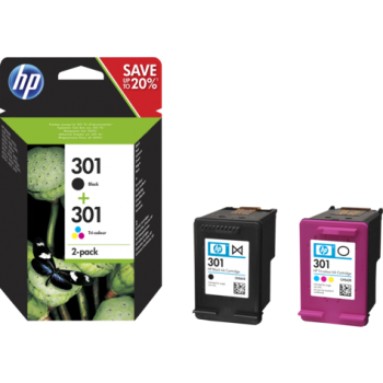 HP 301 2-pack Black/Tri-color