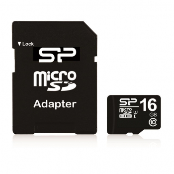 Silicon Power memory card Micro SDHC 16GB Class 10 +Adapter