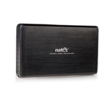 Natec RHINO External USB 3.0 enclosure for 3.5'' SATA HDDs, black aluminum