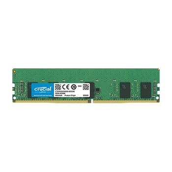 Crucial 8GB DDR4 2666MT/s (PC4-21300) CL19 SR x8 ECC Registered DIMM 288pin