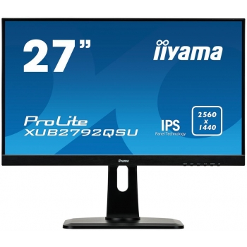 Monitor Iiyama XUB2792QSU-B1, 27inch, panou IPS, 2560x1440, DVI/HDMI/DP, hub USB