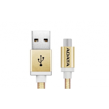 ADATA cable USB type-A , charge and sync data on Android, gold