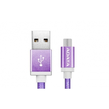 ADATA cable USB type-A , charge and sync data on Android, purple