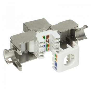 LOGILINK - 24 x Keystone Jack RJ45 Cat.6A 10G Fully Shielded 180 tool free 
