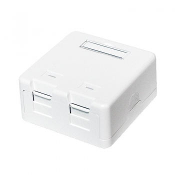 LOGILINK- Keystone Surface Mounted Box 2 port UTP, white