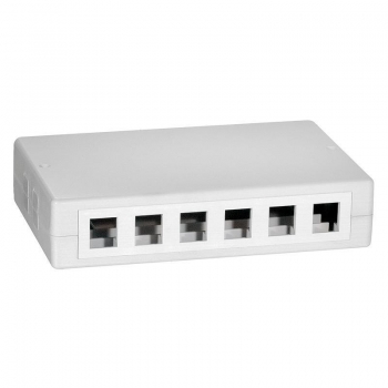 LOGILINK- Keystone Surface Mounted Box 12 port UTP, white