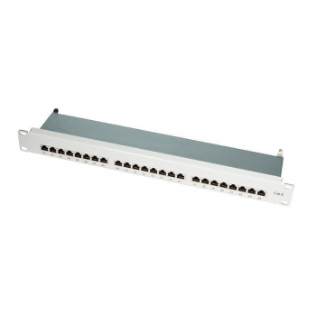 LOGILINK- Patch Panel 19'-mounting Cat.6 STP 24 ports, grey