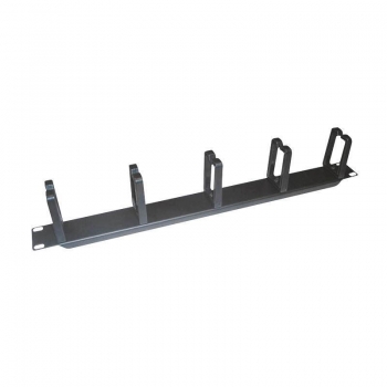 LOGILINK- 19'' Cable Management Bar 1U with 5 turnable plastic brackets, black