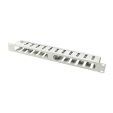 LOGILINK- 19'' Covered Cable Organizer 1U, grey
