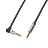 LOGILINK - Audio Cable 3.5 Stereo M/M 90Â° angled, 1.00 m, blue