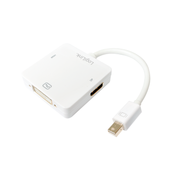 LOGILINK - Adaptor Mini DisplayPort pentru HDMI/DVI/DisplayPort 4K 3 n1