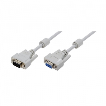 LOGILINK - Cable VGA Extension with Ferrite Cores, grey, 1.80 Meter