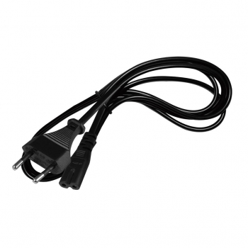 MSONIC Cablu alimentare pentru laptop/radio C8 (2 pin), 1,6m, MLP1015 negru