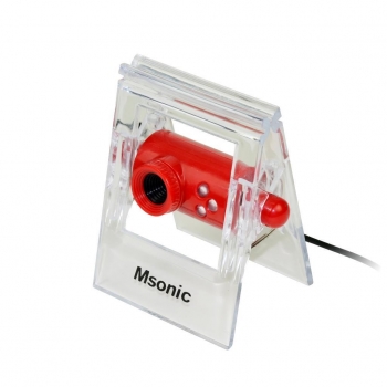 MSONIC Webcam cu microfon USB 2.0, 3 led, MR1803R roÈ™u