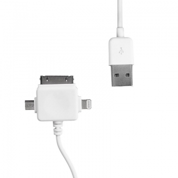 Whitenergy universal Cablu USB 2.0 transfer/incarcare, 100cm, alb