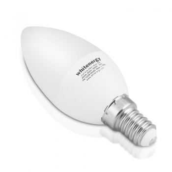 Whitenergy bec LED | 10xSMD2835| C37 | E14 | 5W | 230V |alb cald| laptos