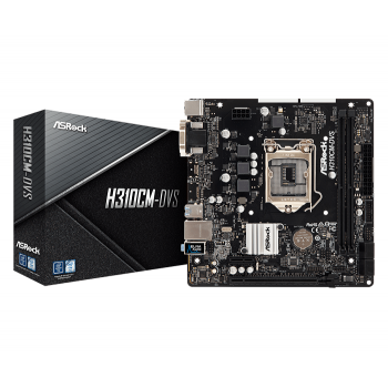 ASRock H310CM-DVS , INTEL H310 Series, LGA1151, supports DDR4 2666, 4 x SATA3