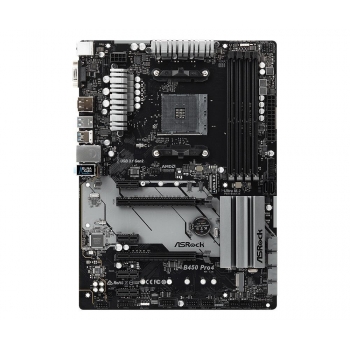 ASRock B450 PRO4, AM4, 4xSATA3, DDR4 3200, USB 3.0+3.1 (Type A+C)