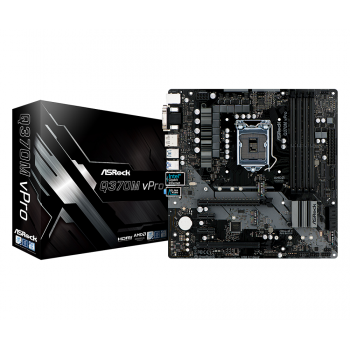 ASRock Q370M VPRO, LGA1151, DDR4 2666, 2 PCIe 3.0 x16, 6 SATA3, USB 3.1 (A+C)
