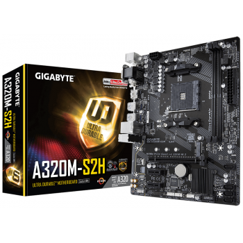 Gigabyte GA-A320M-S2H ,2 x DDR4 DIMM ,1 x PCI Express x16 slot, HDMI/DVI-D