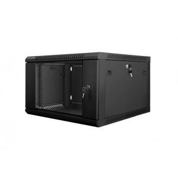 Lanberg wall-mounted rack 19'' demounted flat pack 6U/600x600mm black