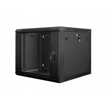 Lanberg wall-mounted rack 19'' demounted flat pack 9U/600x600mm black