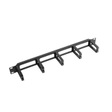 Lanberg cable management panel type A, 19'', 1U, black
