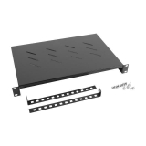 Lanberg fixed shelf 19'' 600mm, 1U/483x300mm, max load capacity up to 25kg black