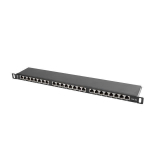 Lanberg Patch Panel 24 port 0.5U, cat. 5e, shielded, black