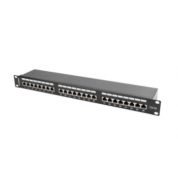 Lanberg Patch Panel 24 port 1U, cat. 5e, shielded, black