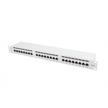 Lanberg Patch Panel 24 port 1U, cat. 6, shielded, grey