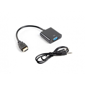Lanberg adapter HDMI-A(M)->VGA(F) with audio cable