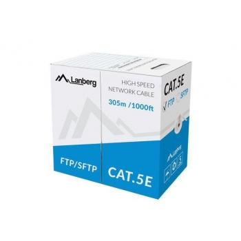 Lanberg FTP solid cable, CCA, cat.5e, 305m, gray