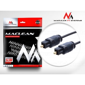 Maclean MCTV-751 Optical fibre cable Toslink T-T SLIM 1m