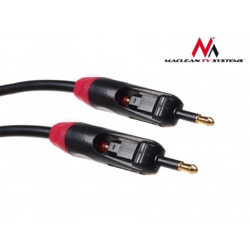 Maclean MCTV-642 Optical Fibre T-T Jack - Jack Twin Plugs Rotational Cable 0,5m