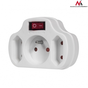 Maclean MCE142 Socket x3 with switch